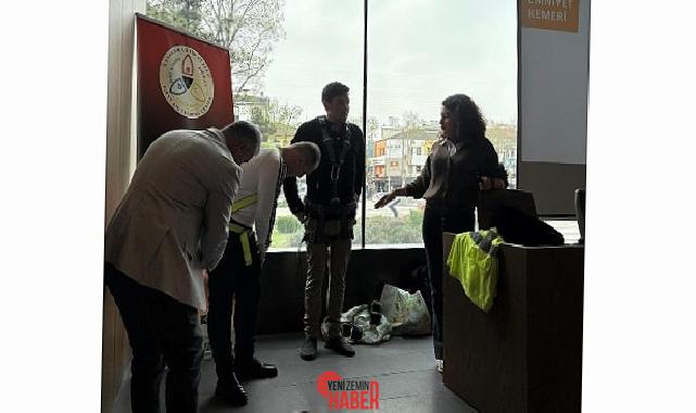 İnegöl Belediyesi’nde farklı ünitelerde misyon yapan 47 işçiye “Yüksekte Çalışma