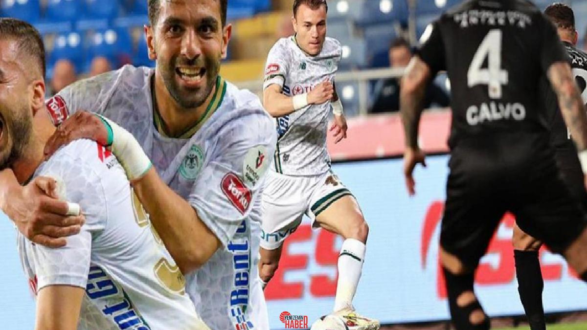 Muhteşem Lig'in 32. haftasında Konyaspor, deplasmanda karşılaştığı Hatayspor'u 90. dakikada