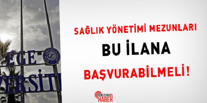 Ege Üniversitesi, Tıbbı Dokümantasyon ve Sekreterlik programına alınacak Öğretim 