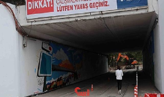 Büyükşehir Belediyesi, “Alikahya Stadyum Tramvay Hattı Projesi” kapsamında altyapı çalışmalarına