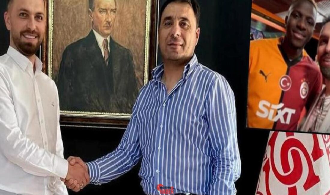 Sivasspor Asbaşkanı Mücahit Yıldız'ın Galatasaray'ın golcüsü Victor Osimhen ile çekildiği