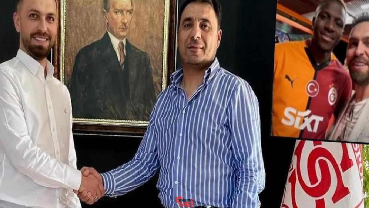 Sivasspor Asbaşkanı Mücahit Yıldız'ın Galatasaray'ın golcüsü Victor Osimhen ile çekildiği