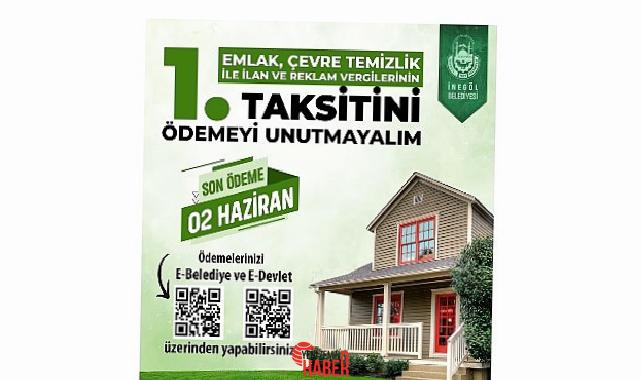 İnegöl Belediyesi; Emlak Vergisi, Etraf Paklık Vergisi ile İlan ve
