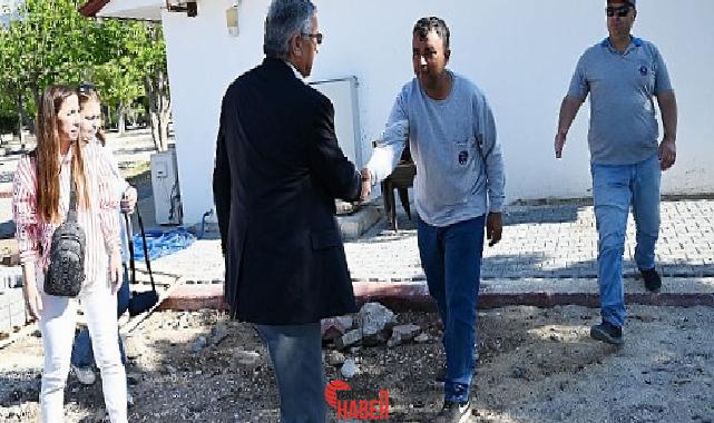 Kemer Belediye Başkanı Necati Topaloğlu, Kemer genelinde yapılan çalışmaları yerinde