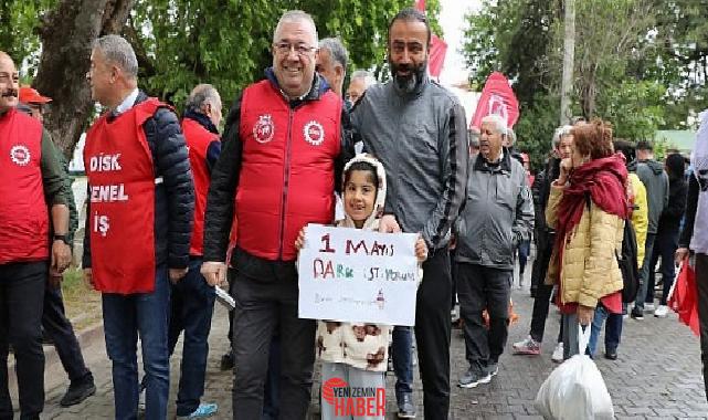 Edremit'te 1 Mayıs Emek ve Dayanışma Günü binlerce kişinin iştirakiyle