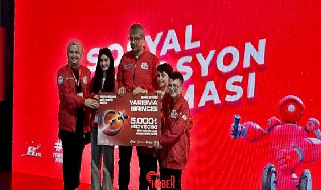 Canik Özdemir Bayraktar Keşif Yerleşkesi öğrencileri hazırladıkları projeyle TEKNOFEST KKTC'de
