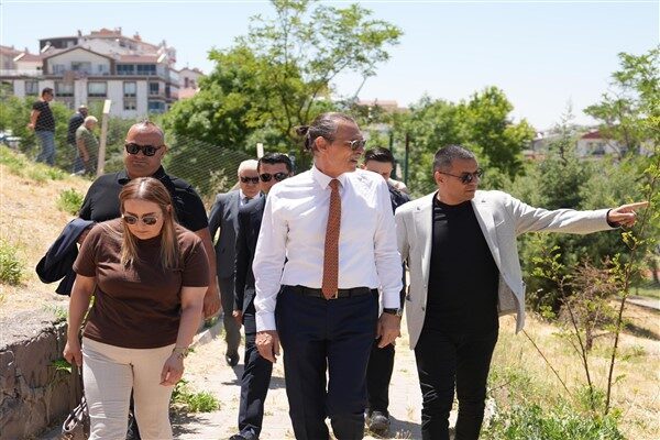 Etimesgut Belediye Başkanı Erdal Beşikcioğlu, söz konusu çalışmaları yerinde incelemek