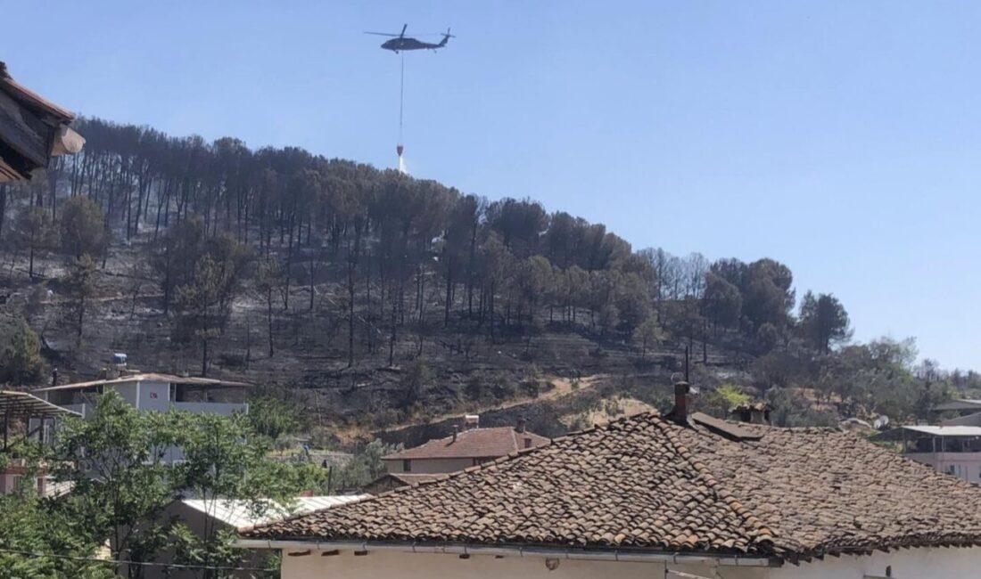 Bursa’nın Osmangazi ilçesine bağlı İsmetiye Mahallesi’nde çıkan orman yangını rüzgarın