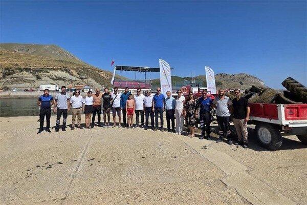 Deniz dibi temizliği çalışmalarına, Belediye Başkanı Bülent Ecevit Atalay, Başkan