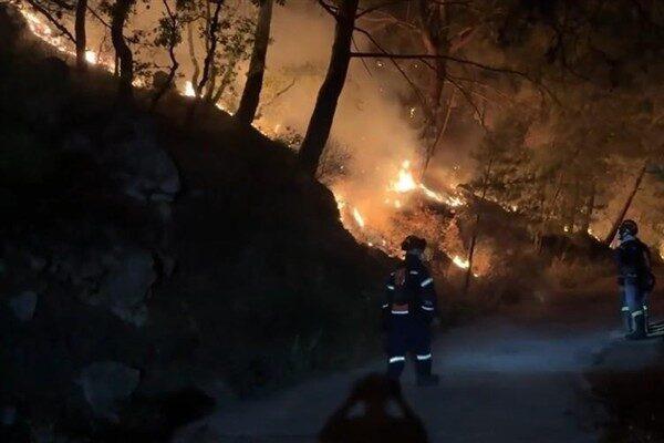 Doğu Ege adası Sakız Adası'nda aralıksız devam eden birkaç orman