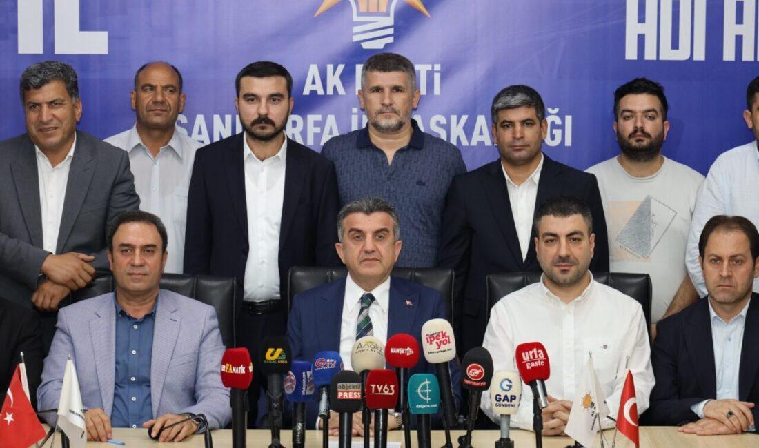 AK Parti Şanlıurfa İl Başkanı Mehmet İlhami Günbeği, hafta sonu