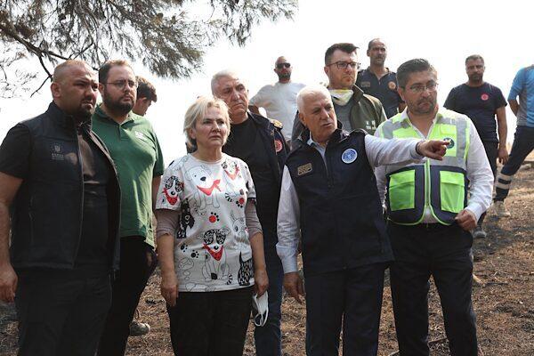 Bursa’nın Kestel ilçesinde başlayarak Gürsu TOKİ bölgesine kadar yayılan yangın,