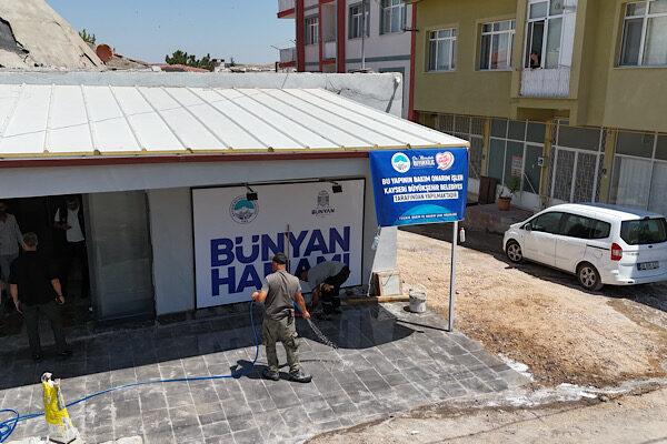 Bünyan ilçesindeki tarihi hamam, Kayseri Büyükşehir Belediyesi’nin 10 milyon TL’lik