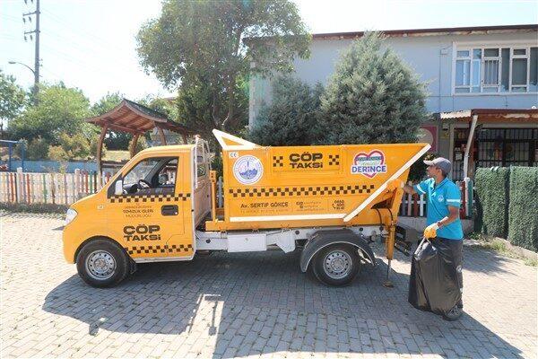 Derince Belediyesi’nin kendi öz kaynakları ile temin ettiği Çöp Taksiler,