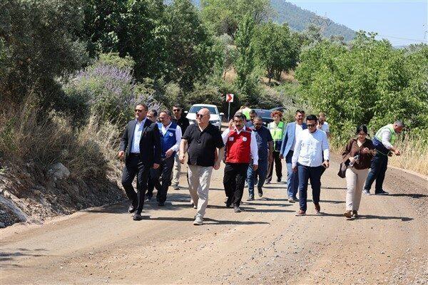 Yılmaz’a ziyaretleri sırasında Yatağan Belediye Başkanı Mesut Günay, Muğla Büyükşehir