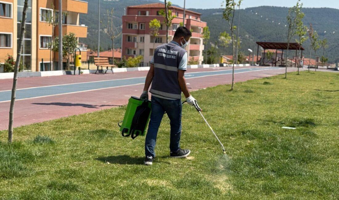 Akşam saatlerinde yoğunlaştırılan ilaçlama faaliyetleriyle, vatandaşların yaz döneminde açık alanlarda