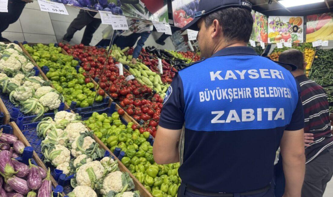 Kayseri Büyükşehir Belediyesi Zabıta ekipleri, halk sağlığı ve tüketici haklarını