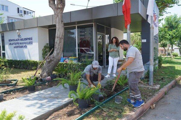 Konyaaltı Belediyesi Park ve Bahçeler Müdürlüğü ekipleri, Konyaaltı Belediye Başkanı
