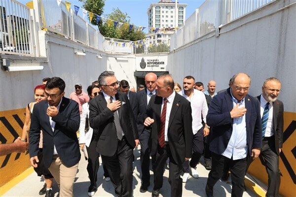 Kartaltepe Mahallesi’nde hizmete giren otoparkın açılışı, İBB Başkanvekili Nuri Aslan,