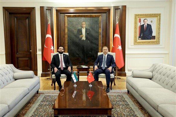 İçişleri Bakanı Yerlikaya, Suriye İçişleri Bakanı Enes Hattab ve beraberindeki