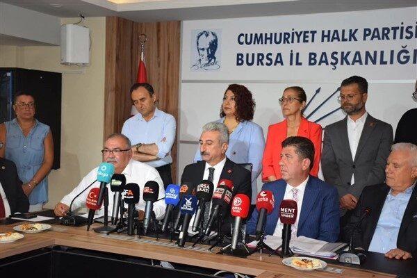CHP Bursa İl Başkanlığı’nda düzenlenen basın toplantısında saha çalışmasına dair