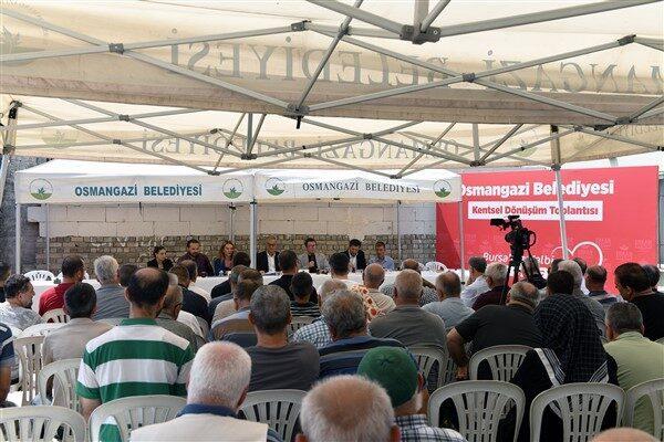 Osmangazi Belediye Başkanı Erkan Aydın, Çiftehavuzlar Mahallesi’nde vatandaşlarla bir araya