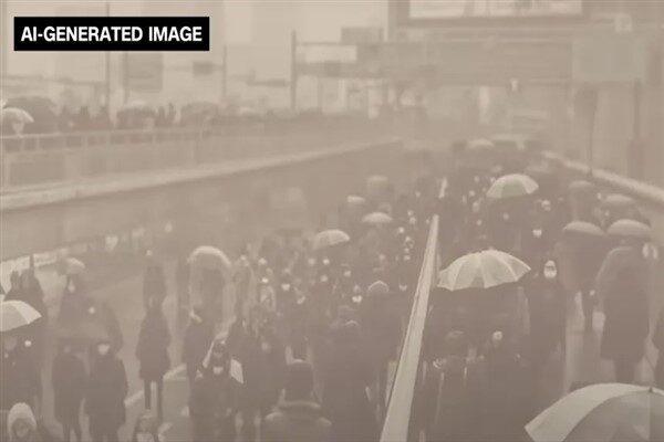 Video, Japonya hükümetinin, Tokyo'nun 20 milyon sakinine, şehirlerinin üzerinde yükselen