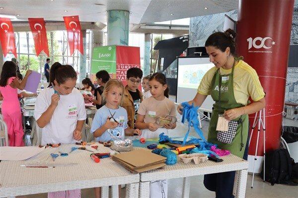 8-14 yaş grubundaki çocukların katılımıyla düzenlenen atölyede, deniz ekosistemine duyarlı,