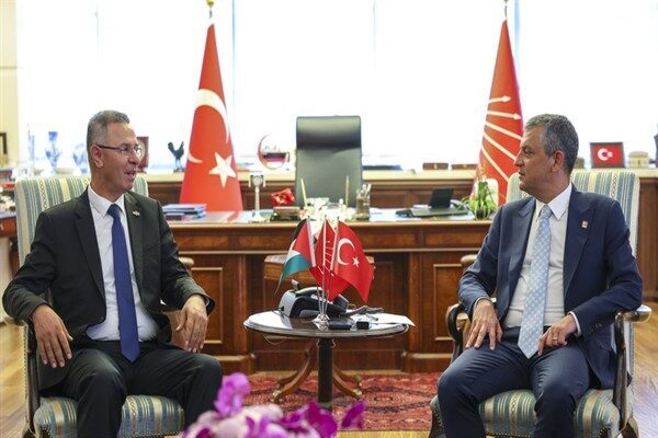 Genel Başkan Özel görevini tamamlayan Filistin Türkiye Büyükelçisi Faed Mustafa’yı