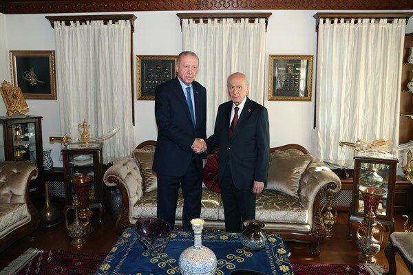 Cumhurbaşkanı Recep Tayyip Erdoğan,Milliyetçi Hareket Partisi (MHP) Genel Başkanı Devlet